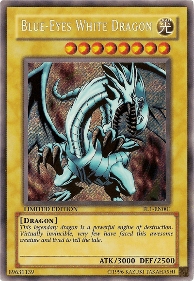 Blue-Eyes White Dragon [FL1-EN001] Secret Rare - Josh's Cards