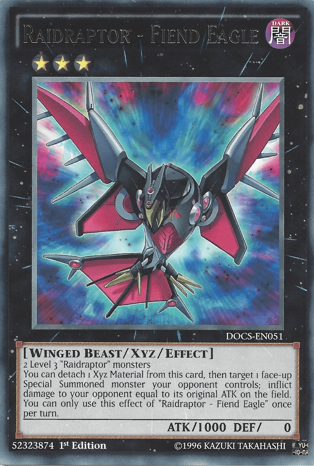 Raidraptor - Fiend Eagle [DOCS-EN051] Rare - Josh's Cards