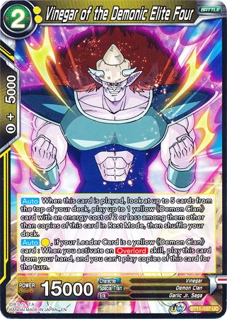 Vinegar of the Demonic Elite Four (BT11-107) [Vermilion Bloodline 2nd Edition] Parallel Foil