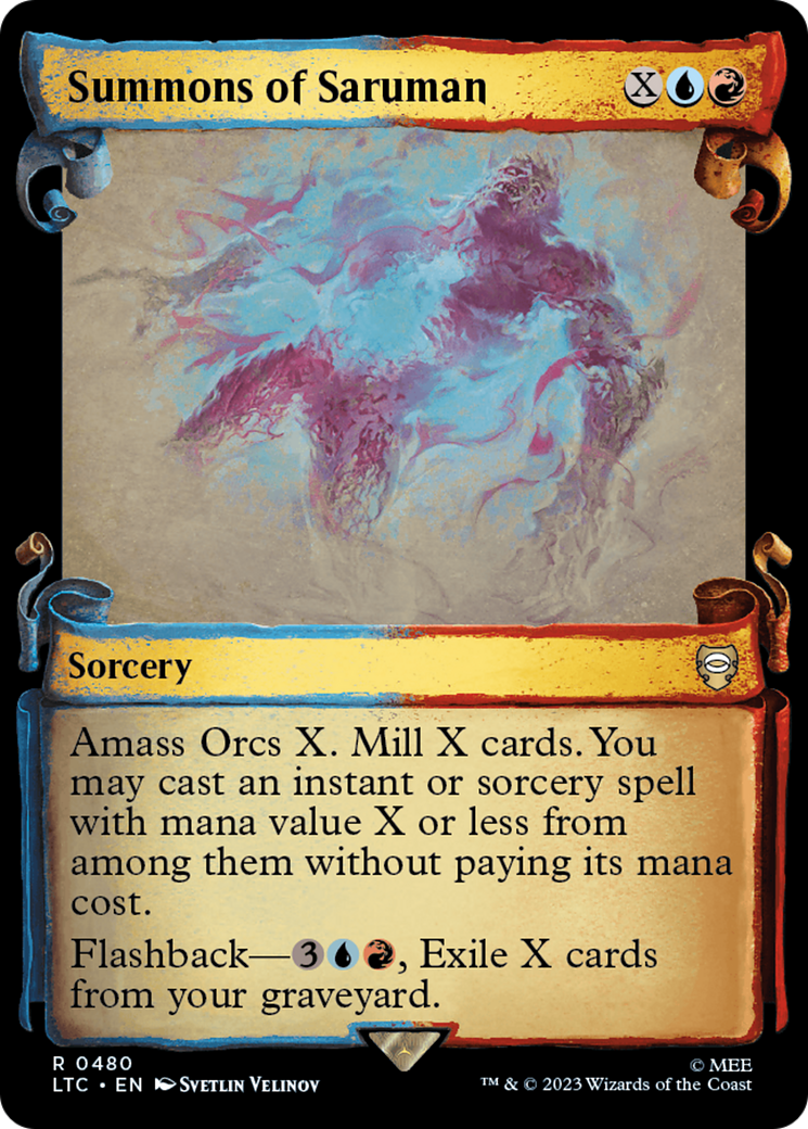 Summons of Saruman (LTC-480) - Tales of Middle-earth Commander: (Showcase) Foil