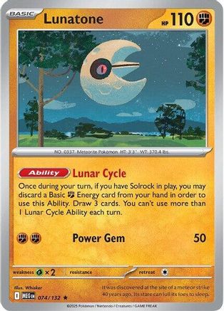 Lunatone (Non-Holo) 074/132 - Deck Exclusives