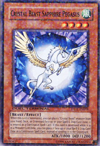 Crystal Beast Sapphire Pegasus [DT01-EN058] Common - Josh's Cards