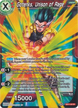 Gotenks, Unison of Rage (EX11-02) [Universe 7 Unison] Parallel Foil