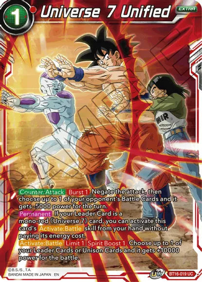 Universe 7 Unified (BT16-019) [Realm of the Gods] Parallel Foil
