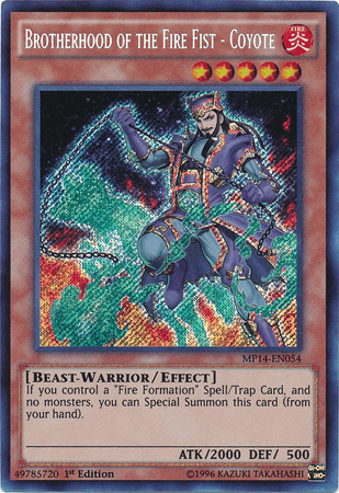 Brotherhood of the Fire Fist - Coyote [MP14-EN054] Secret Rare - Josh's Cards