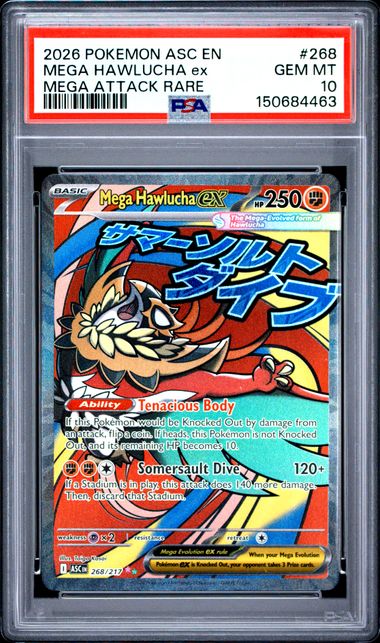 Mega Hawlucha MAR Ascended Heroes 268/217 PSA 10