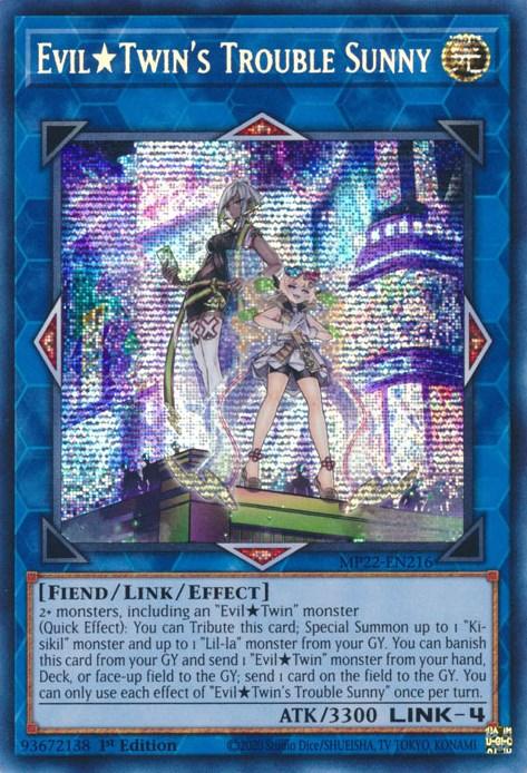 Evil Twin's Trouble Sunny [MP22-EN216] Prismatic Secret Rare - Josh's Cards