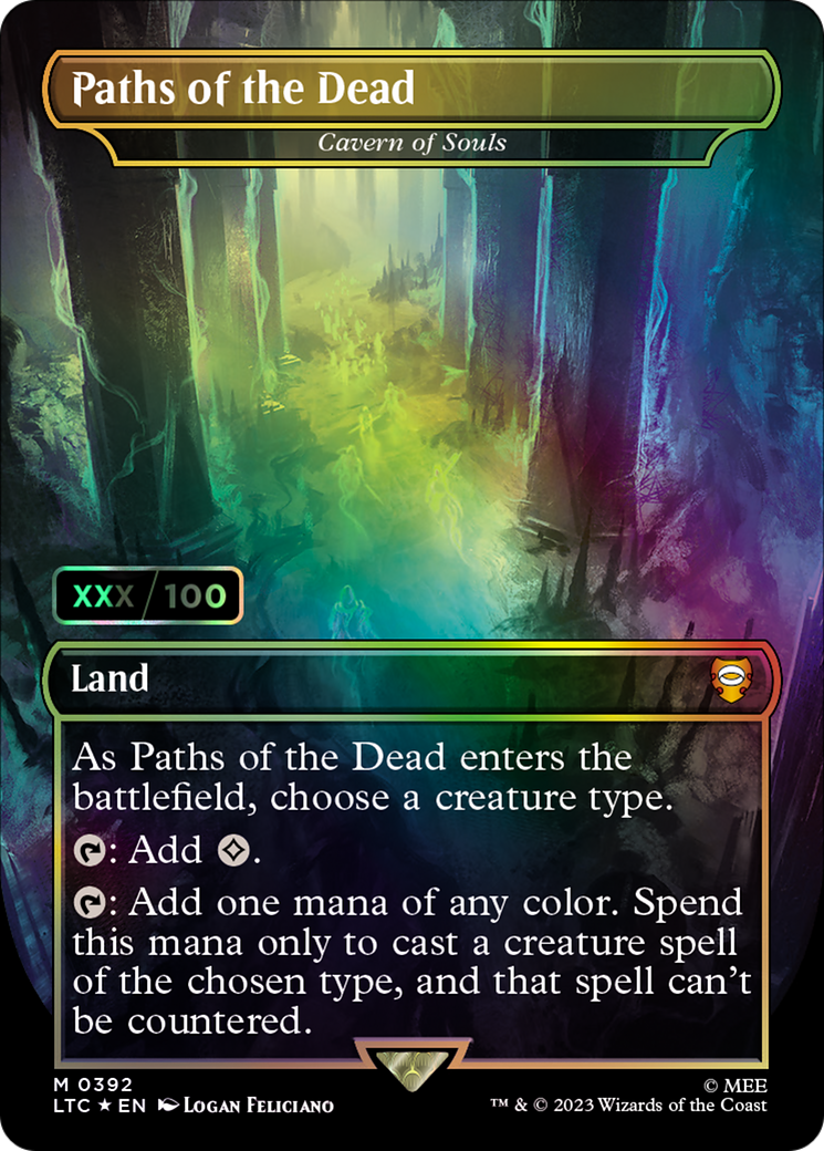 Cavern of Souls (LTC-392Z) - Tales of Middle-earth Commander / Paths of the Dead (Borderless) Foil