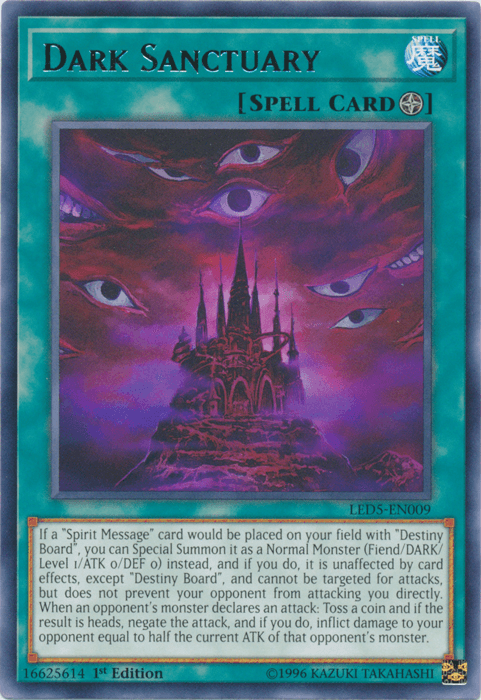 Dark Sanctuary [LED5-EN009] Rare - Josh's Cards