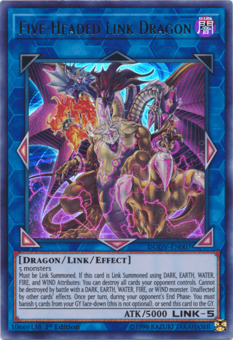Five-Headed Link Dragon [DUOV-EN007] Ultra Rare - Josh's Cards