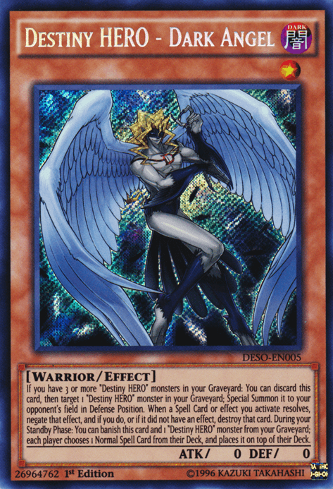 Destiny HERO - Dark Angel [DESO-EN005] Secret Rare - Josh's Cards
