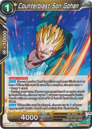 Counterblast Son Gohan (BT10-100) [Rise of the Unison Warrior] Parallel Foil