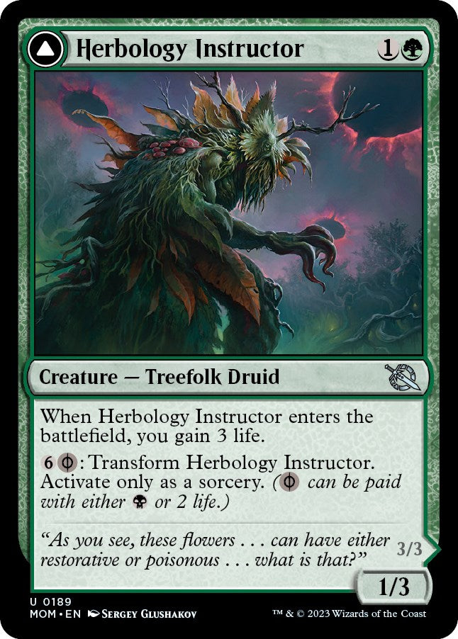 Herbology Instructor // Malady Invoker (MOM-189) - March of the Machine Foil