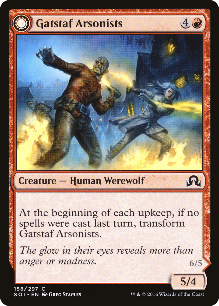 Gatstaf Arsonists // Gatstaf Ravagers (SOI-158) - Shadows over Innistrad: (Double Faced Transform) Foil