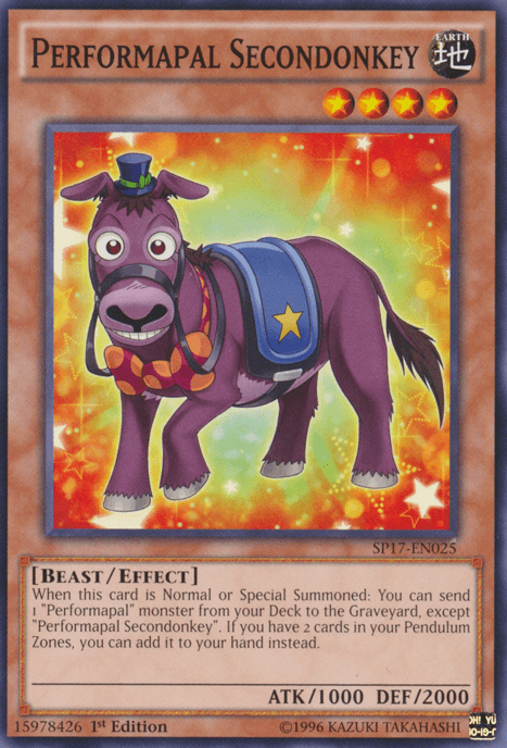 Performapal Secondonkey [SP17-EN025] Starfoil Rare - Josh's Cards