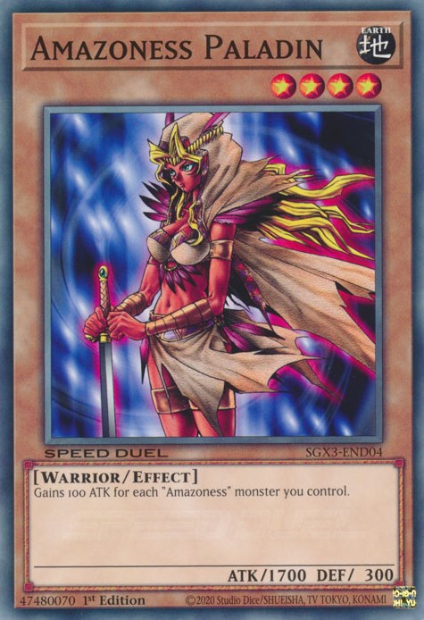 Amazoness Paladin (SGX3-END04) - Speed Duel GX: Duelists of Shadows 1st Edition