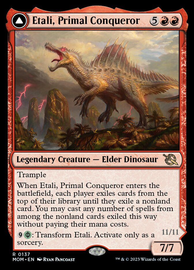 Etali, Primal Conqueror // Etali, Primal Sickness (MOM-137) - March of the Machine Foil