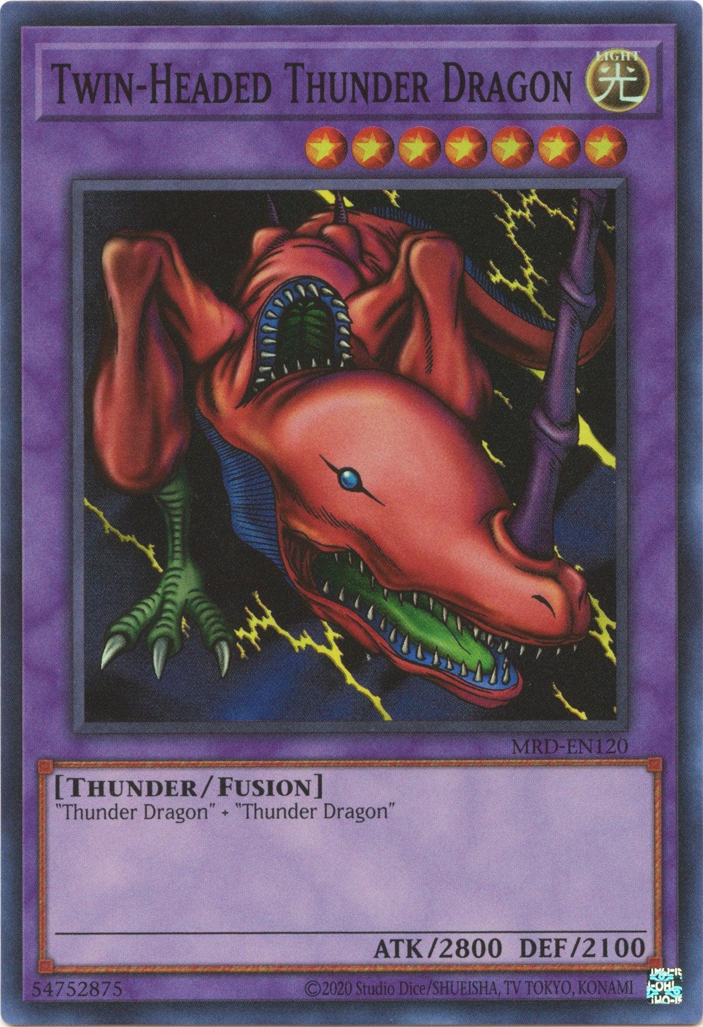 Twin-Headed Thunder Dragon (25th Anniversary) [MRD-EN120] Super Rare - Josh's Cards