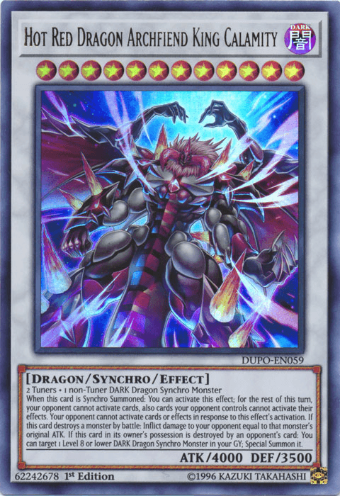 Hot Red Dragon Archfiend King Calamity [DUPO-EN059] Ultra Rare - Josh's Cards