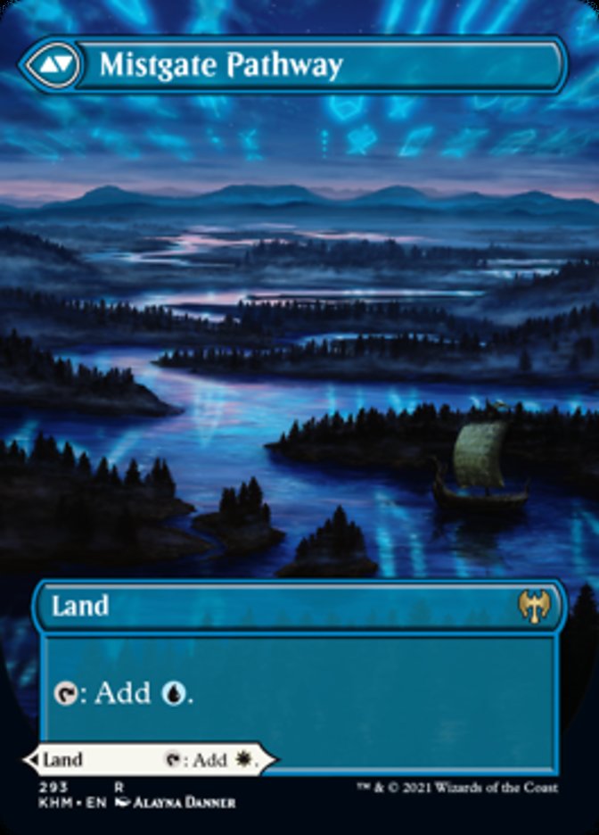 Hengegate Pathway // Mistgate Pathway (KHM-293) - Kaldheim: (Showcase) (Borderless) Foil