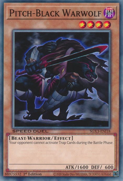 Pitch-Black Warwolf (SGX3-ENI18) - Speed Duel GX: Duelists of Shadows 1st Edition