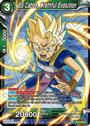SS Cabba, Wrathful Evolution (BT16-059) [Realm of the Gods] Parallel Foil