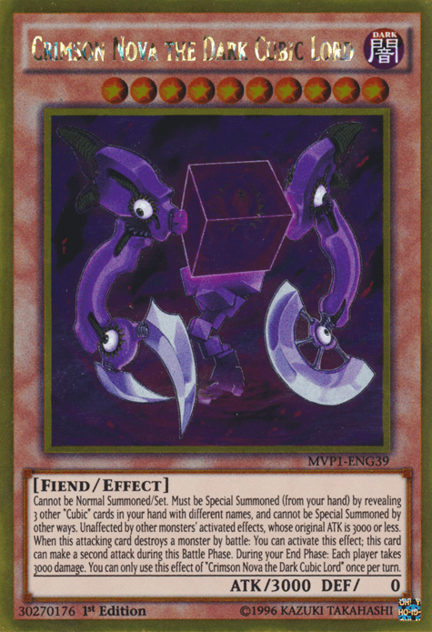 Crimson Nova the Dark Cubic Lord [MVP1-ENG39] Gold Rare - Josh's Cards