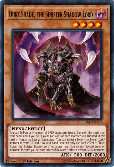 Duke Shade, the Sinister Shadow Lord [SR06-EN003] Common - Josh's Cards