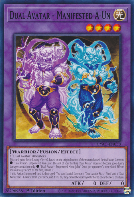 Dual Avatar - Manifested A-Un [CYAC-EN038] Common - Josh's Cards