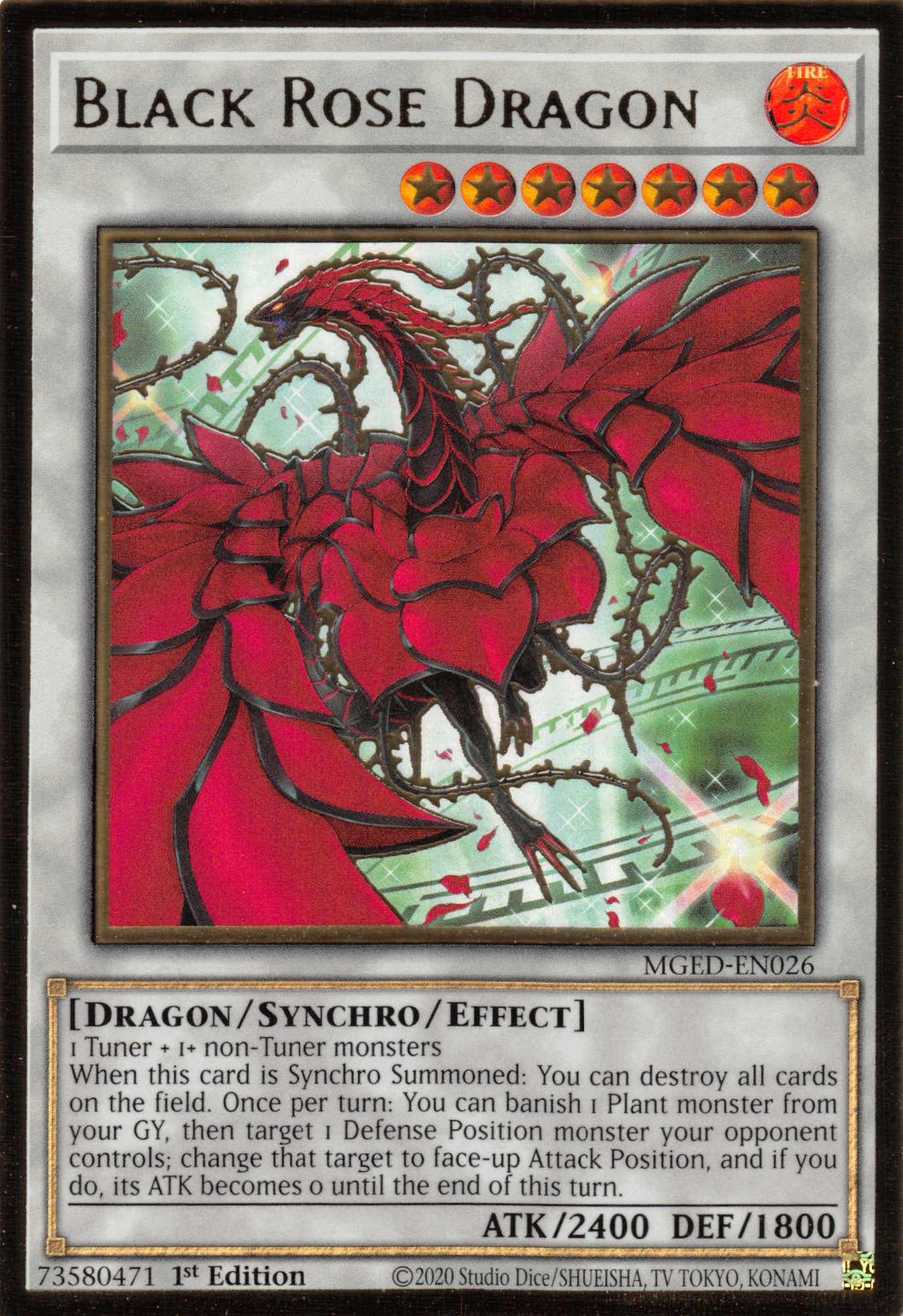 Black Rose Dragon (Alternate Art) [MGED-EN026] Gold Rare - Josh's Cards