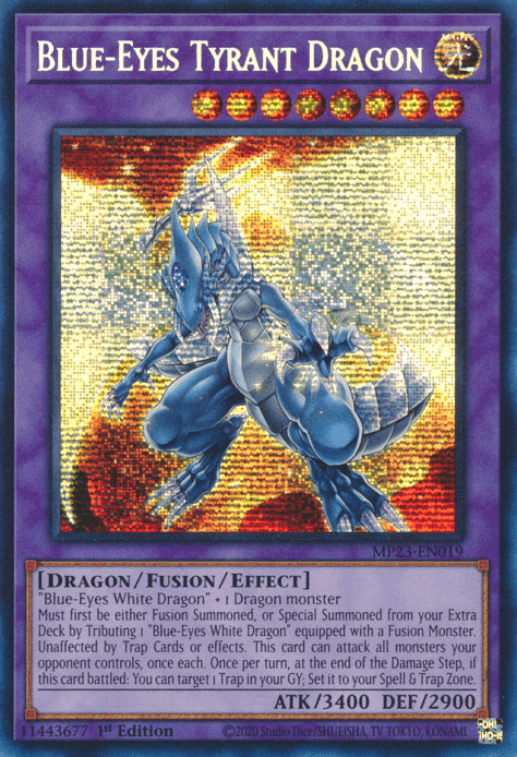 Blue-Eyes Tyrant Dragon [MP23-EN019] Prismatic Secret Rare - Josh's Cards