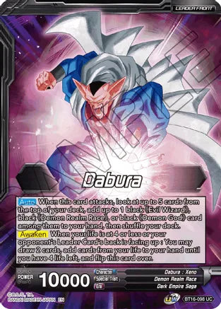 Dabura // Demon God Dabura, Diabolical Awakening (BT16-098) [Realm of the Gods] Parallel Foil