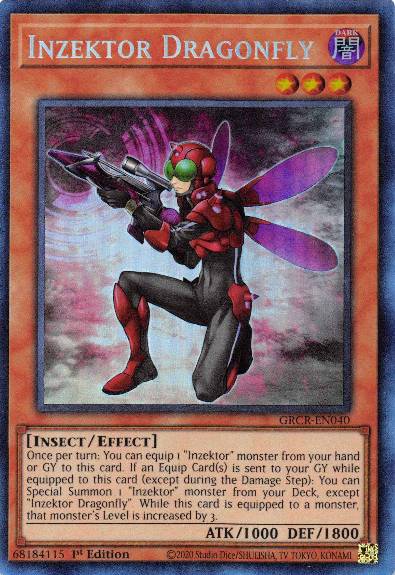 Inzektor Dragonfly [GRCR-EN040] Collector's Rare - Josh's Cards