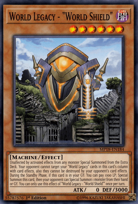 World Legacy - "World Shield" [MP18-EN184] Common - Josh's Cards