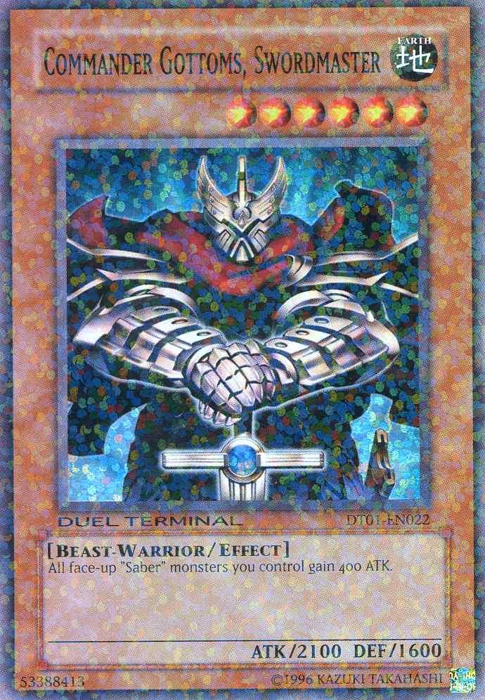 Commander Gottoms, Swordmaster [DT01-EN022] Super Rare - Josh's Cards