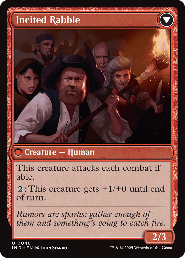 Town Gossipmonger // Incited Rabble (INR-046) - Innistrad Remastered Foil
