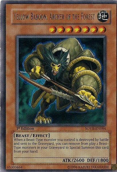 Yellow Baboon, Archer of the Forest [SOVR-EN084] Ultra Rare - Josh's Cards