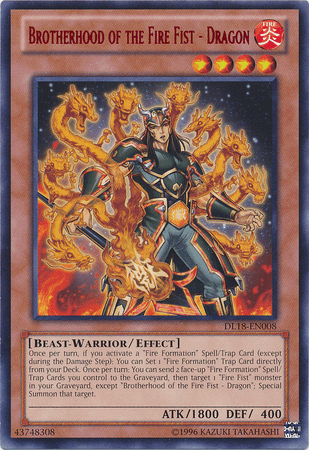 Brotherhood of the Fire Fist - Dragon (Red) [DL18-EN008] Rare - Josh's Cards