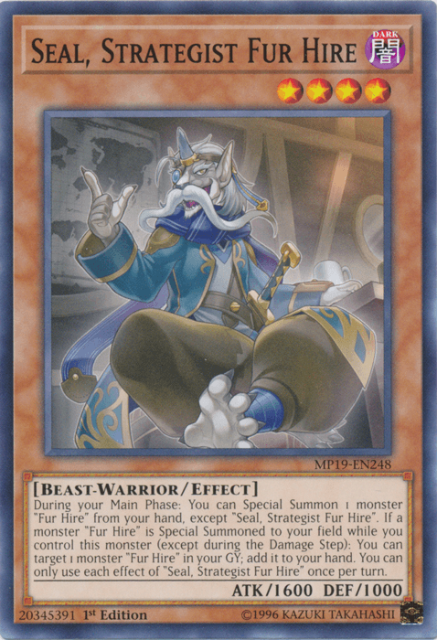 Seal, Strategist Fur Hire [MP19-EN248] Common - Josh's Cards