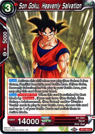 Son Goku, Heavenly Salvation (BT7-004) [Assault of the Saiyans] Parallel Foil