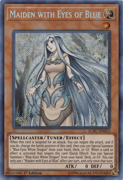 Maiden with Eyes of Blue [LCKC-EN012] Secret Rare - Josh's Cards