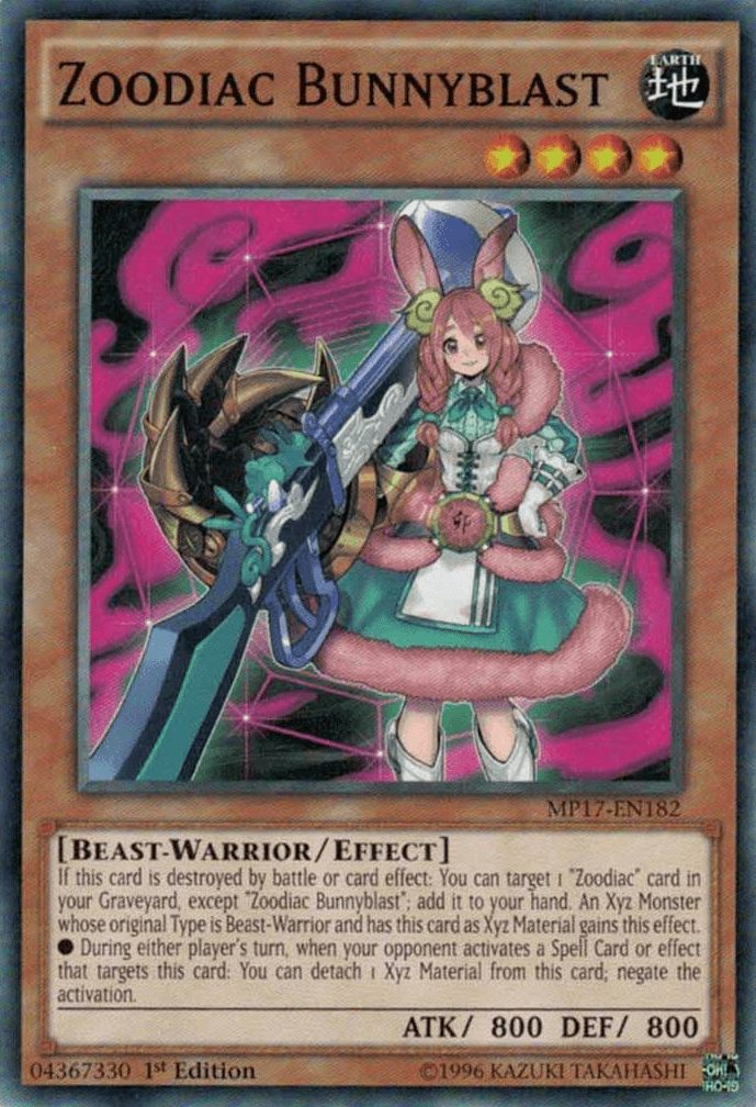 Zoodiac Bunnyblast [MP17-EN182] Common - Josh's Cards