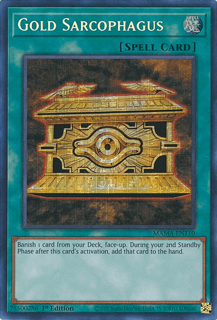 Gold Sarcophagus [MAMA-EN110] Ultra Pharaoh's Rare - Josh's Cards