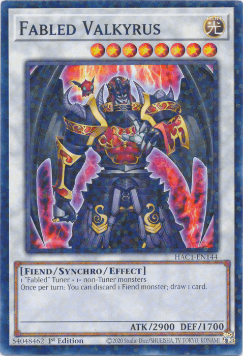 Fabled Valkyrus (Duel Terminal) [HAC1-EN144] Common - Josh's Cards
