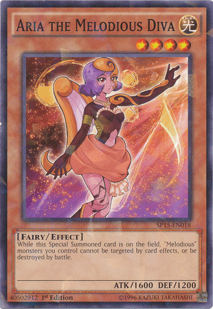 Aria the Melodious Diva [SP15-EN018] Shatterfoil Rare - Josh's Cards
