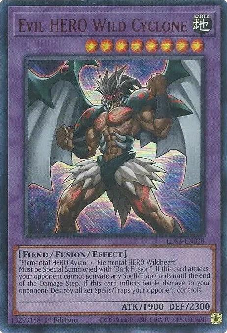 Evil HERO Wild Cyclone (Red) [LDS3-EN030] Ultra Rare - Josh's Cards