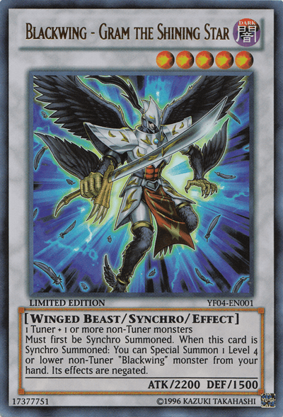 Blackwing - Gram the Shining Star [YF04-EN001] Ultra Rare - Josh's Cards