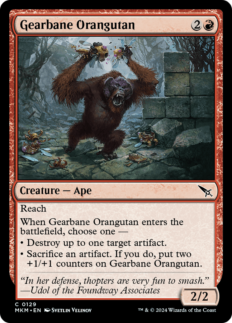 Gearbane Orangutan [Murders at Karlov Manor] - Josh's Cards