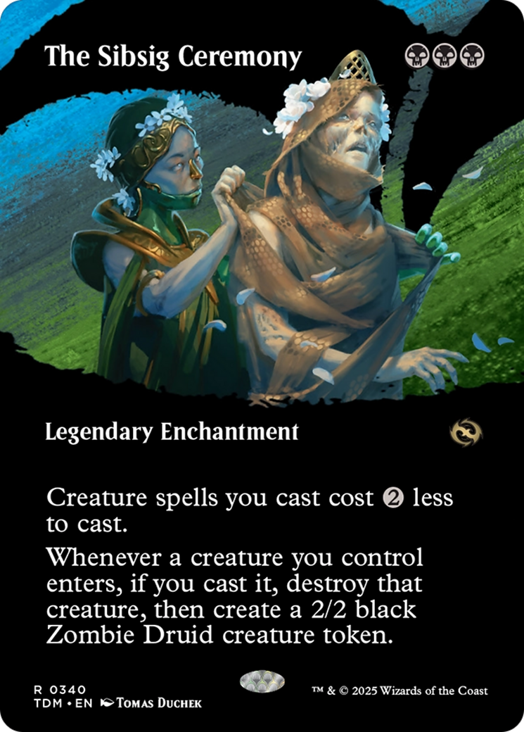 The Sibsig Ceremony (TDM-340) - Tarkir: Dragonstorm: (Showcase, enchantment) (Borderless) Foil