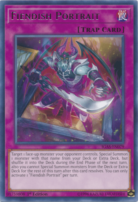 Fiendish Portrait [IGAS-EN079] Rare - Josh's Cards